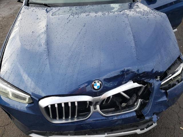 WBX57DP08NN175818 - 2022 BMW X3 XDRIVE30I BLUE photo 12