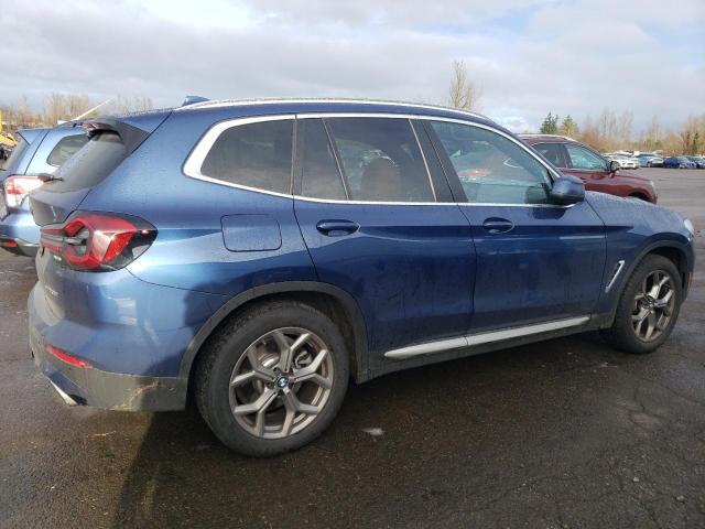 WBX57DP08NN175818 - 2022 BMW X3 XDRIVE30I BLUE photo 3