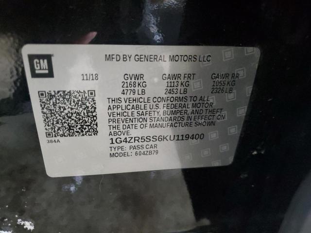 1G4ZR5SS6KU119400 - 2019 BUICK LACROSSE ESSENCE Qara foto 12