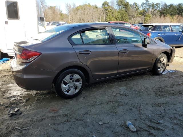 2HGFB2F51DH558493 - 2013 HONDA CIVIC LX BROWN photo 3