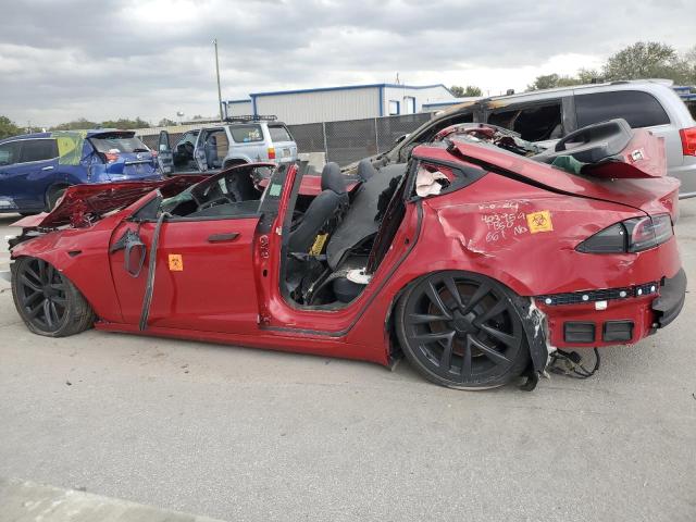 5YJSA1E68NF477387 - 2022 TESLA MODEL S RED photo 2