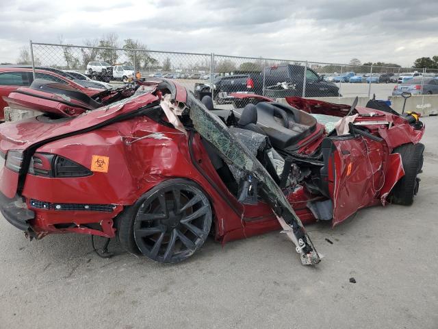 5YJSA1E68NF477387 - 2022 TESLA MODEL S RED photo 3