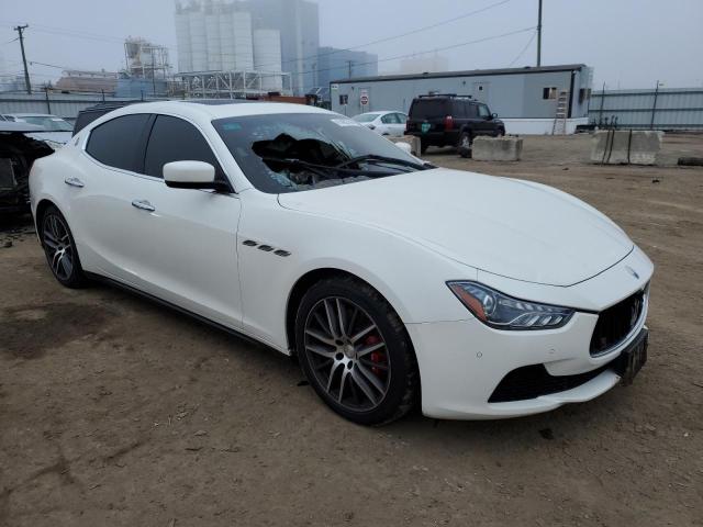 ZAM57RTAXE1106284 - 2014 MASERATI GHIBLI S WHITE photo 4