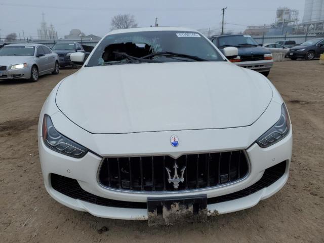 ZAM57RTAXE1106284 - 2014 MASERATI GHIBLI S WHITE photo 5