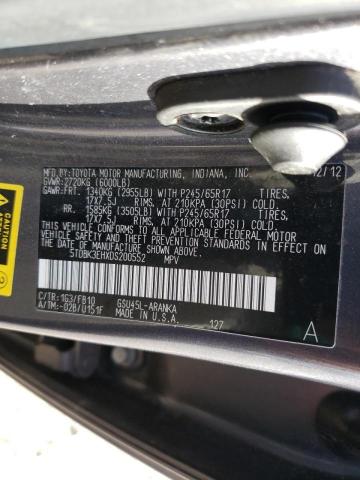 5TDBK3EHXDS200552 - 2013 TOYOTA HIGHLANDER BASE Сұр фото 14