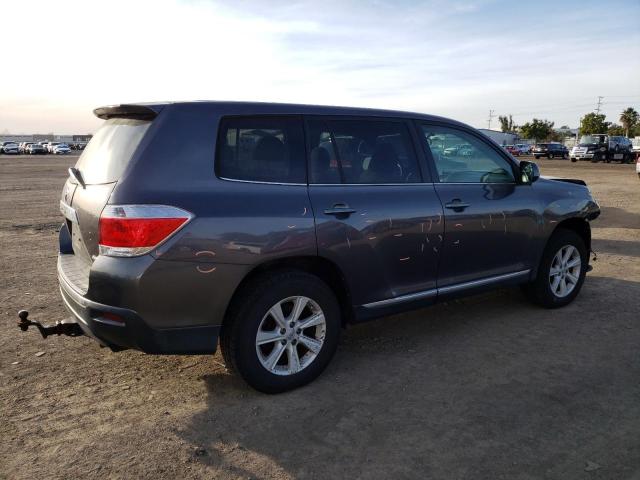 5TDBK3EHXDS200552 - 2013 TOYOTA HIGHLANDER BASE GRAY photo 3