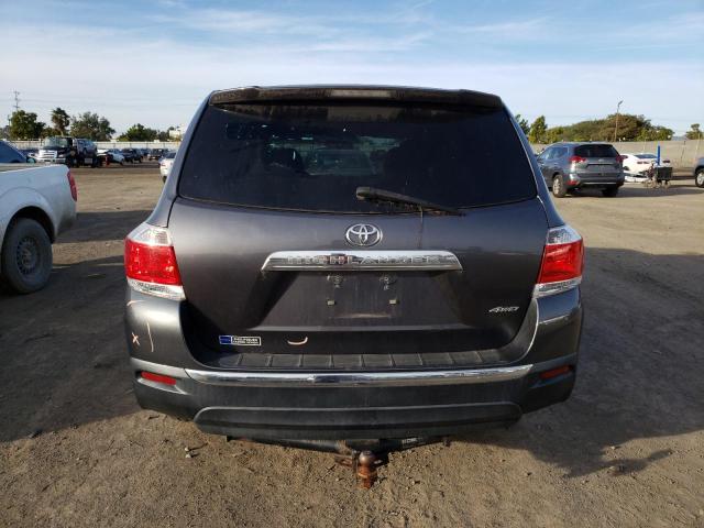 5TDBK3EHXDS200552 - 2013 TOYOTA HIGHLANDER BASE GRAY photo 6