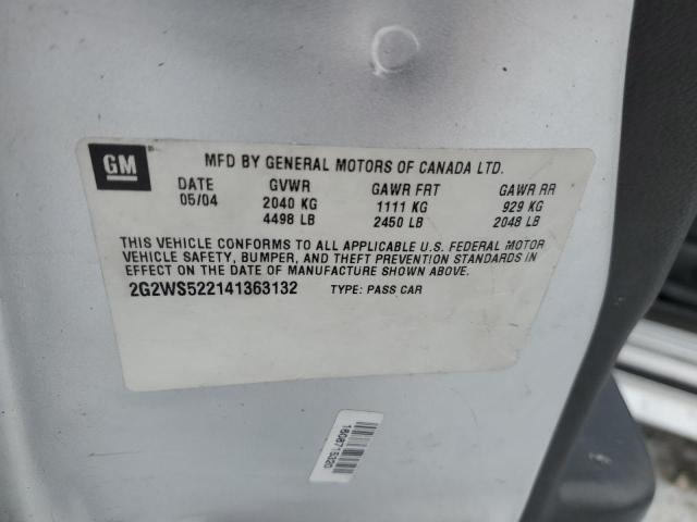 2G2WS522141363132 - 2004 PONTIAC GRAND PRIX GT2 SILVER photo 12