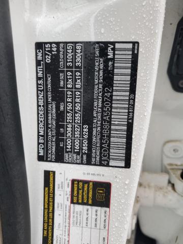 4JGDA5HB8FA550742 - 2015 MERCEDES-BENZ ML 350 4MATIC SILVER photo 14