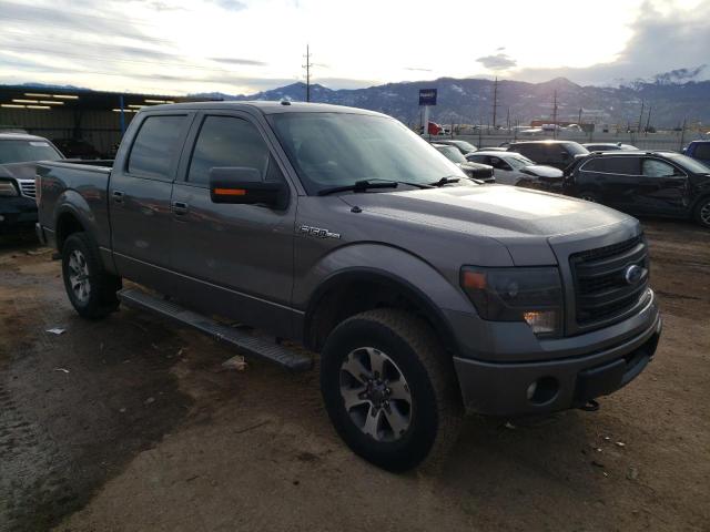 1FTFW1EF7DFA61165 - 2013 FORD F150 SUPERCREW GRAY photo 4