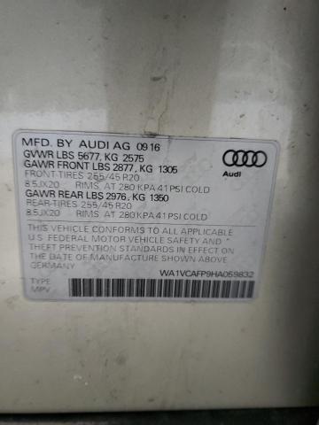 WA1VCAFP9HA059832 - 2017 AUDI SQ5 PRESTIGE TAN photo 13