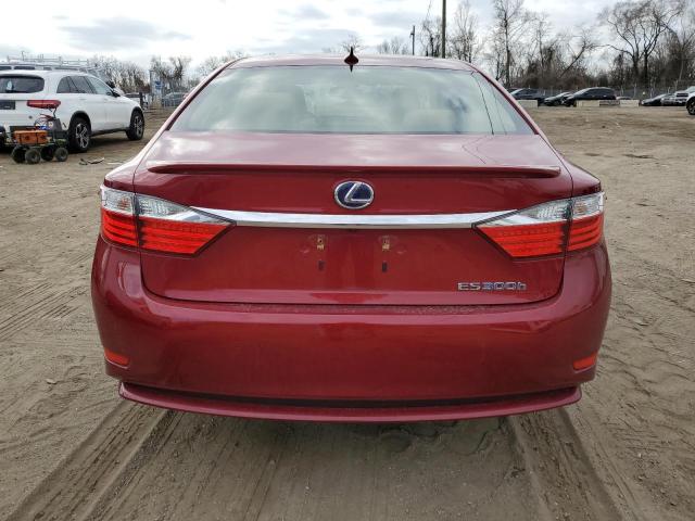 JTHBW1GG0E2058300 - 2014 LEXUS ES 300H RED photo 6