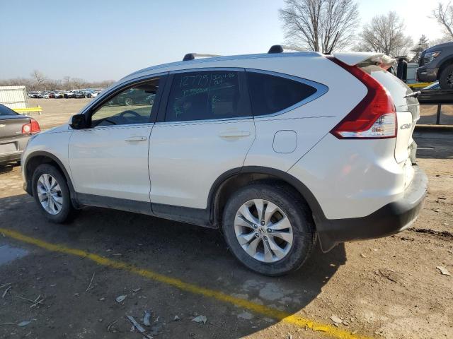 5J6RM4H70DL000163 - 2013 HONDA CR-V EXL WHITE photo 2