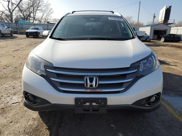 5J6RM4H70DL000163 - 2013 HONDA CR-V EXL WHITE photo 5