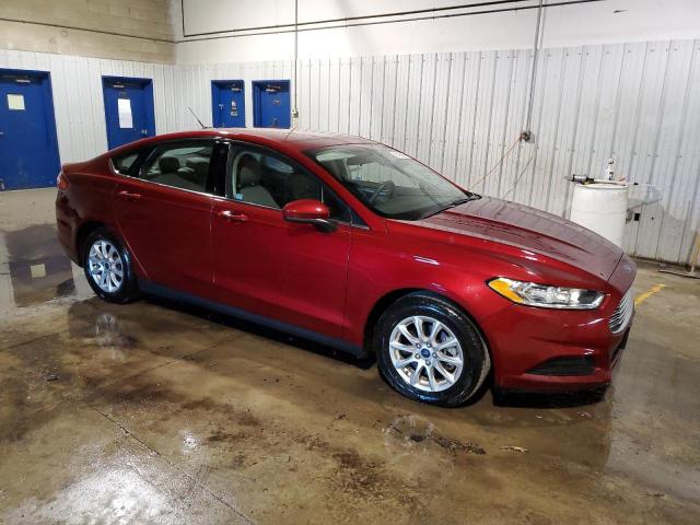 3FA6P0G79GR349344 - 2016 FORD FUSION S RED photo 4