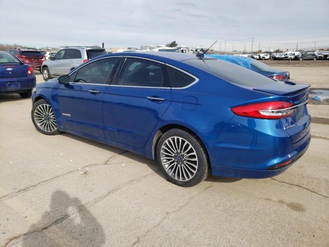 3FA6P0RU4JR163057 - 2018 FORD FUSION TITANIUM/PLATINUM HEV BLUE photo 2