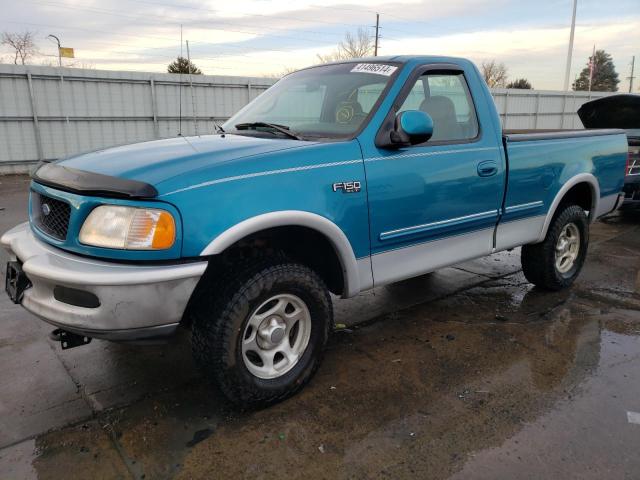 1FTDF18WXVKC91973 - 1997 FORD F150 TURQUOISE photo 1