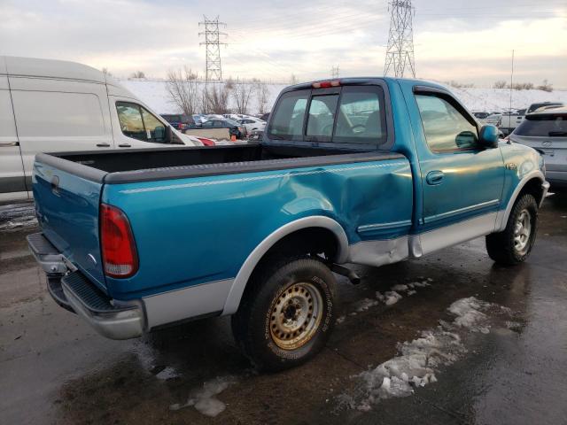 1FTDF18WXVKC91973 - 1997 FORD F150 TURQUOISE photo 3