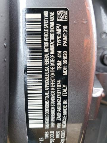 ZASFAKBN2J7B71974 - 2018 ALFA ROMEO STELVIO TI GRAY photo 14