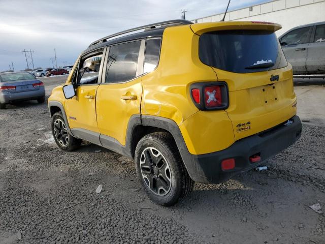 ZACCJBCT5GPC89344 - 2016 JEEP RENEGADE TRAILHAWK YELLOW photo 2