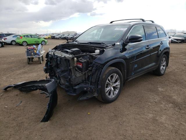 5TDJKRFH0ES018583 - 2014 TOYOTA HIGHLANDER XLE BLACK photo 2