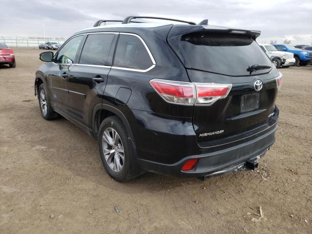 5TDJKRFH0ES018583 - 2014 TOYOTA HIGHLANDER XLE BLACK photo 3