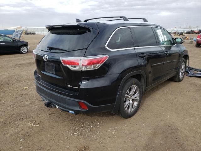 5TDJKRFH0ES018583 - 2014 TOYOTA HIGHLANDER XLE BLACK photo 4