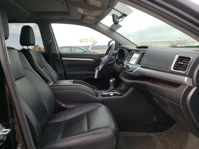 5TDJKRFH0ES018583 - 2014 TOYOTA HIGHLANDER XLE BLACK photo 5