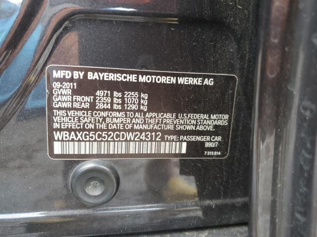 WBAXG5C52CDW24312 - 2012 BMW 528 I CHARCOAL photo 12