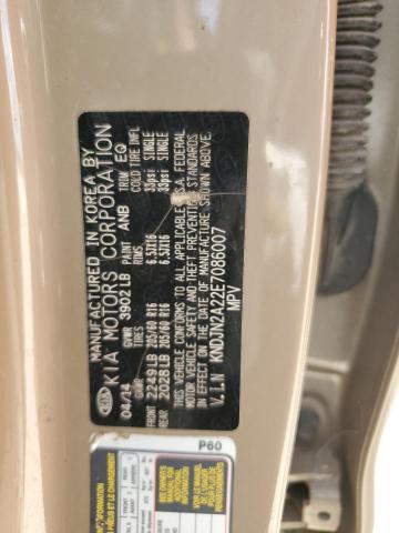 KNDJN2A22E7086007 - 2014 KIA SOUL TAN photo 12