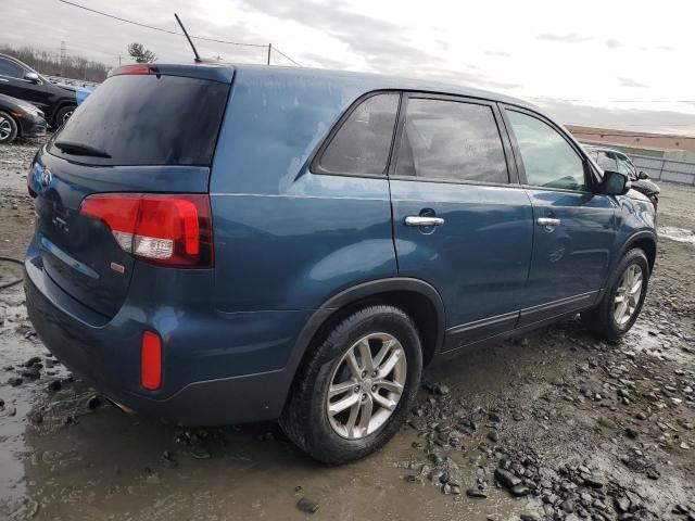 5XYKT3A63FG587012 - 2015 KIA SORENTO LX BLUE photo 3