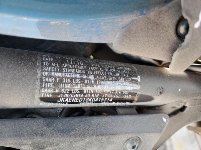 JKAENED18KDA15314 - 2019 KAWASAKI EN650 D BLUE photo 10