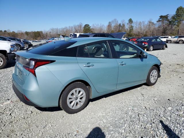 JTDKARFU9K3089945 - 2019 TOYOTA PRIUS TURQUOISE photo 3