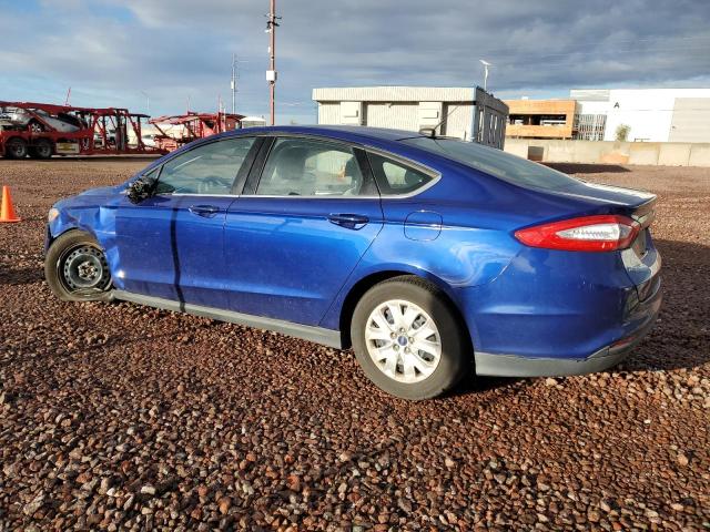 3FA6P0G70DR304773 - 2013 FORD FUSION S BLUE photo 2