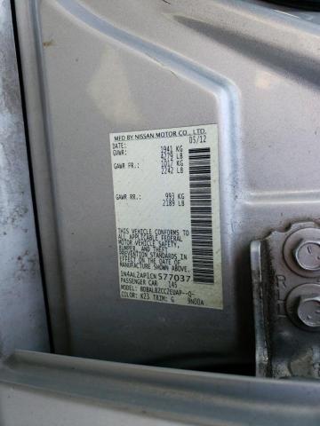 1N4AL2AP1CN577037 - 2012 NISSAN ALTIMA BAS SILVER photo 12