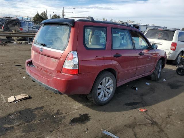 JF1SG63638H715025 - 2008 SUBARU FORESTER 2.5X RED photo 3