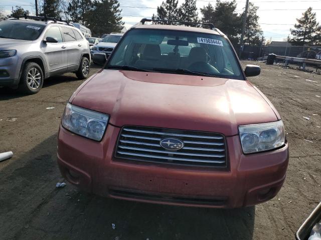 JF1SG63638H715025 - 2008 SUBARU FORESTER 2.5X RED photo 5
