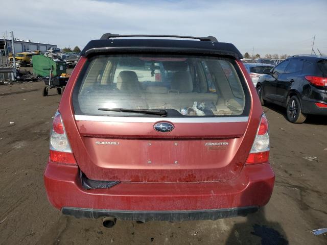 JF1SG63638H715025 - 2008 SUBARU FORESTER 2.5X RED photo 6