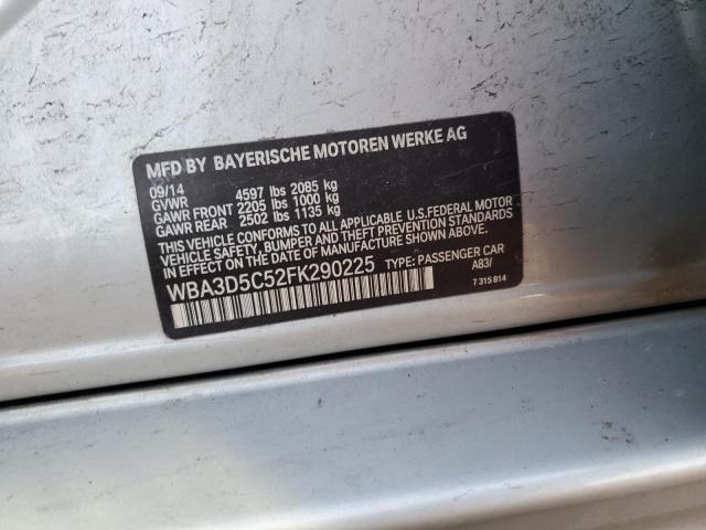 WBA3D5C52FK290225 - 2015 BMW 328 D XDRIVE SILVER photo 12