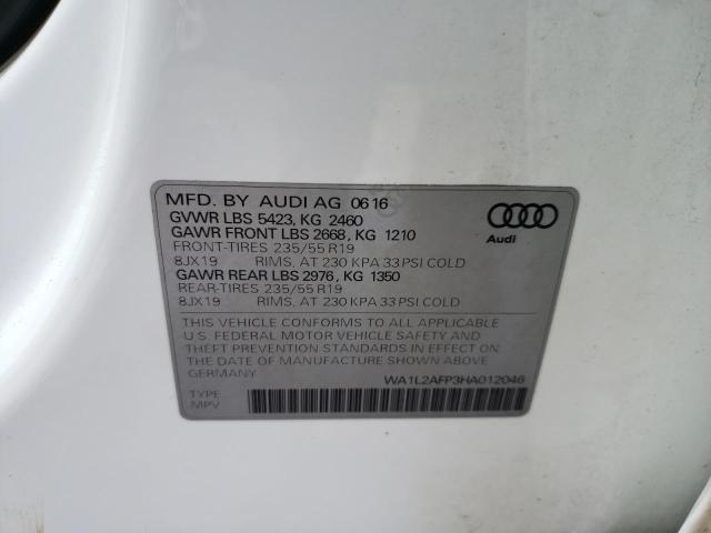 WA1L2AFP3HA012046 - 2017 AUDI Q5 PREMIUM PLUS WHITE photo 13