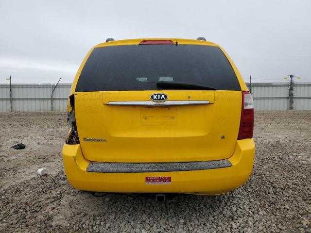 KNDMB233986250004 - 2008 KIA SEDONA EX YELLOW photo 6