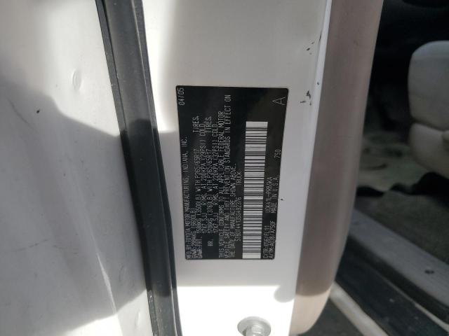 5TBDT44135S492376 - 2005 TOYOTA TUNDRA DOUBLE CAB SR5 WHITE photo 12