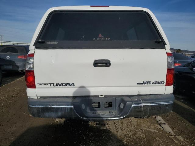 5TBDT44135S492376 - 2005 TOYOTA TUNDRA DOUBLE CAB SR5 WHITE photo 6