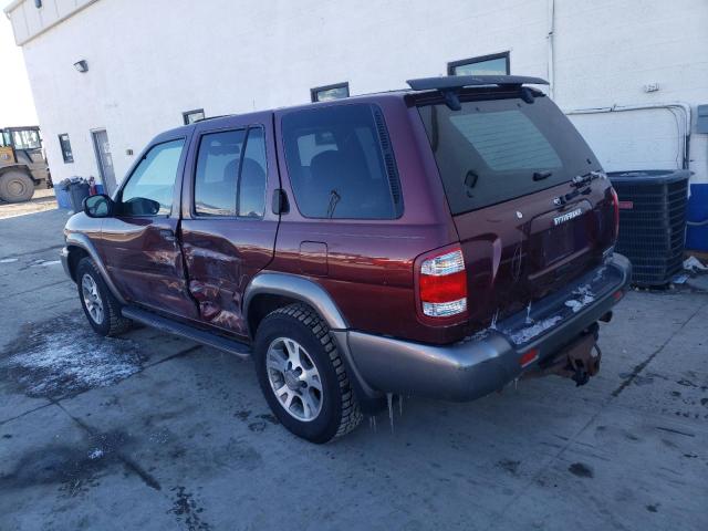 JN8DR09Y11W575081 - 2001 NISSAN PATHFINDER LE წითელი ფოტო 2