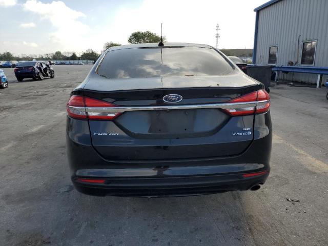 3FA6P0LU0HR358575 - 2017 FORD FUSION SE HYBRID BLACK photo 6