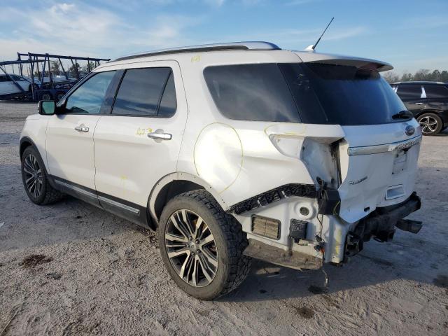 1FM5K8HT7JGA50346 - 2018 FORD EXPLORER PLATINUM WHITE photo 2