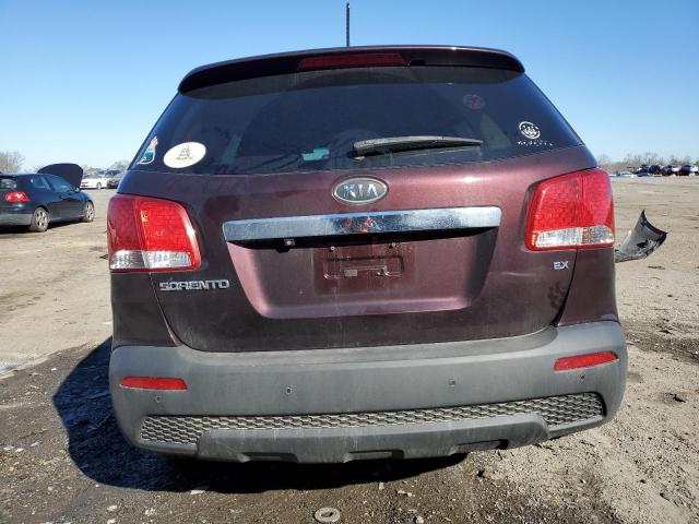 5XYKU3A15BG168008 - 2011 KIA SORENTO EX BURGUNDY photo 6