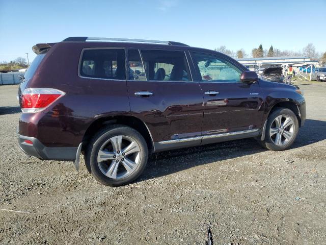 5TDDK3EH4CS161223 - 2012 TOYOTA HIGHLANDER LIMITED BURGUNDY photo 3