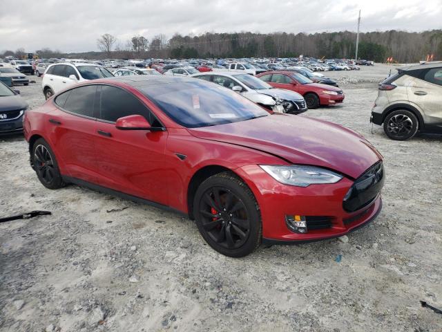 5YJSA1E42GF128050 - 2016 TESLA MODEL S Կարմիր լուսանկար 4