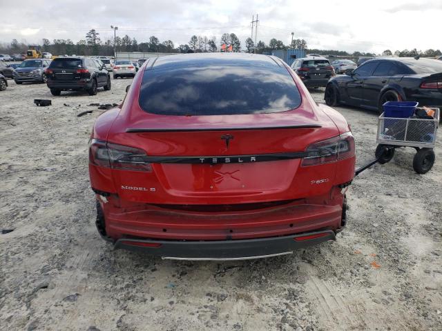 5YJSA1E42GF128050 - 2016 TESLA MODEL S Կարմիր լուսանկար 6
